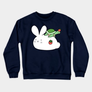 Strawberry Bunny and Tiny Turtle Crewneck Sweatshirt